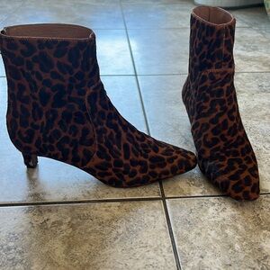 Madewell real leather calf hair boots size 7 worn once.